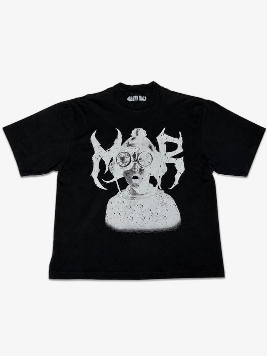 Mind Control Black Rhinestone Tee