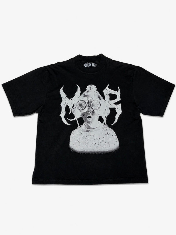 Mind Control Black Rhinestone Tee